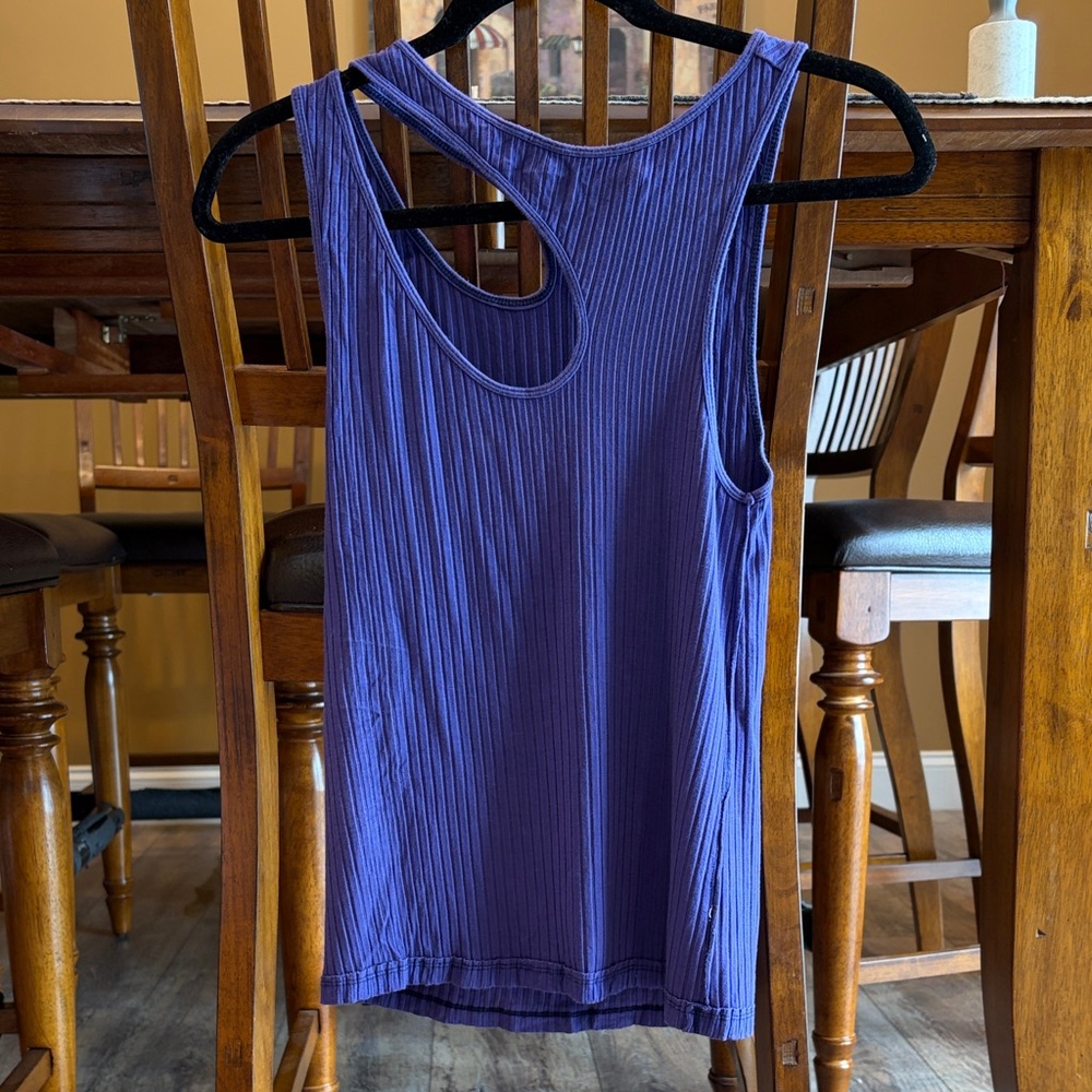 We the free cut out Purple Tank